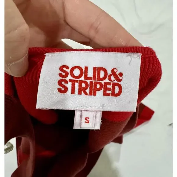 Solid & Striped The Marissa Red Colorblock Bodycon Mini Short Dress- Size Small - Picture 5 of 9
